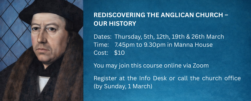 CE – Rediscovering the Anglican Church Web Banner